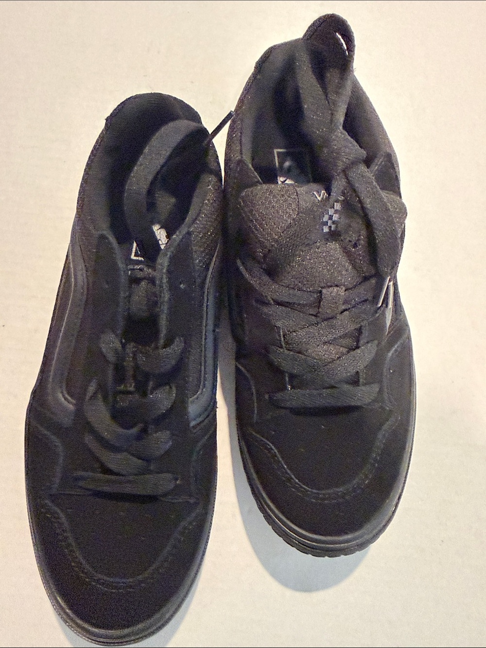 Black Casual Lace-Up Sneakers vans